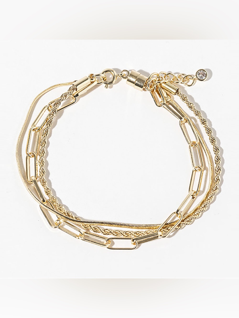 Gold Dipped Layered Chain Bracelet
